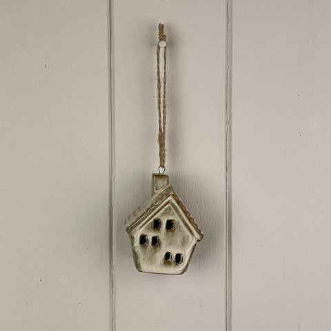 Ceramic Cottage House Hanging Decoration