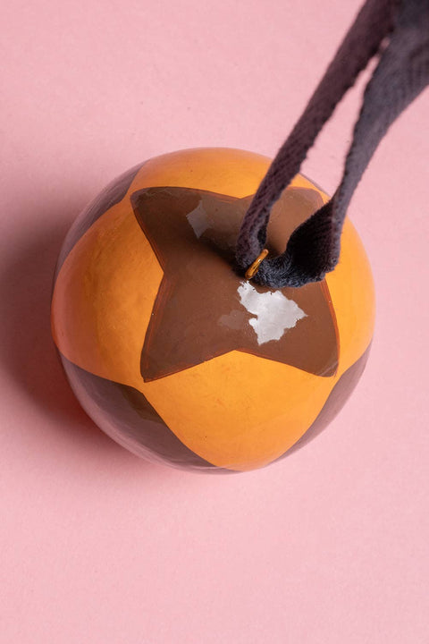 Russet & Caramel Harlequin Bauble