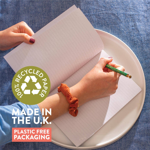 A5 Lay Flat Notebook | Chartreuse Arches | Lined - Sprouts of Bristol