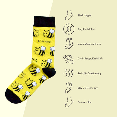 Bee Bamboo Socks - Sprouts of Bristol