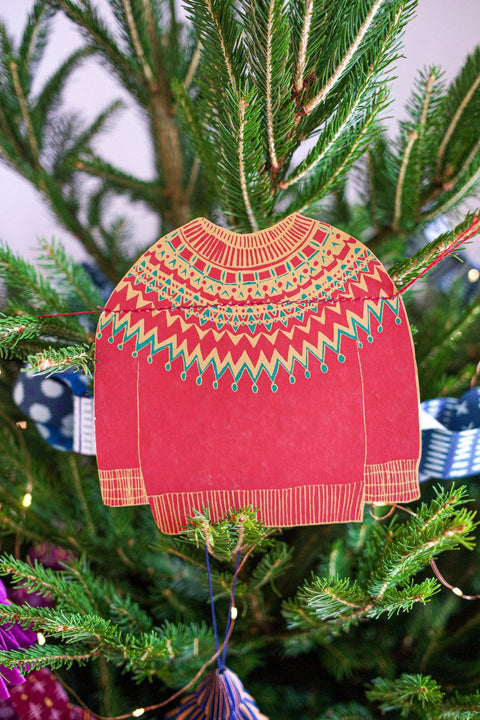 Christmas Jumpers Sewn Garland - Sprouts of Bristol