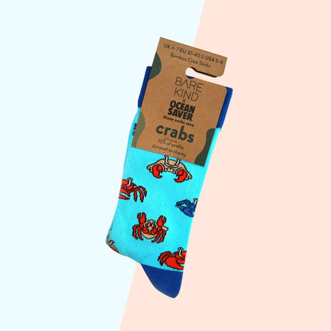 Crab Bamboo Socks - Sprouts of Bristol
