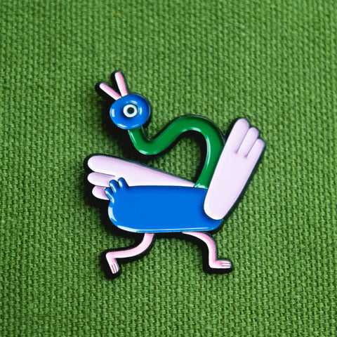 Dancing Duck Enamel Pin - Sprouts of Bristol