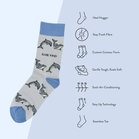 Dolphin Bamboo Socks - Sprouts of Bristol