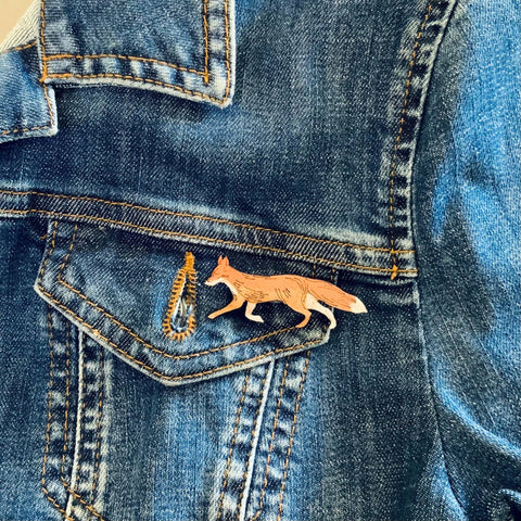 Fox Mini Pin Brooch - Sprouts of Bristol