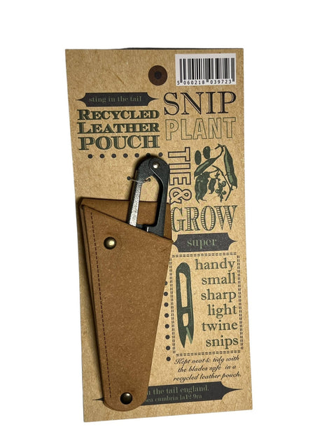 Garden Snips in Natural Leather Pouch - Sprouts of Bristol