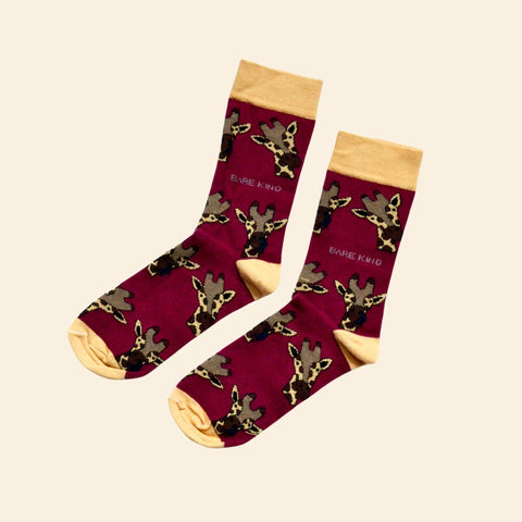Giraffe Bamboo Socks - Sprouts of Bristol