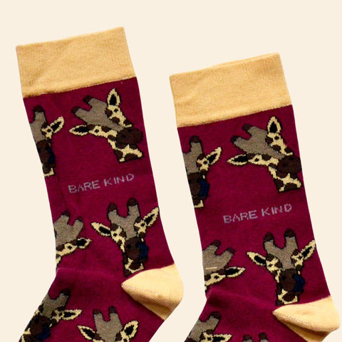 Giraffe Bamboo Socks - Sprouts of Bristol