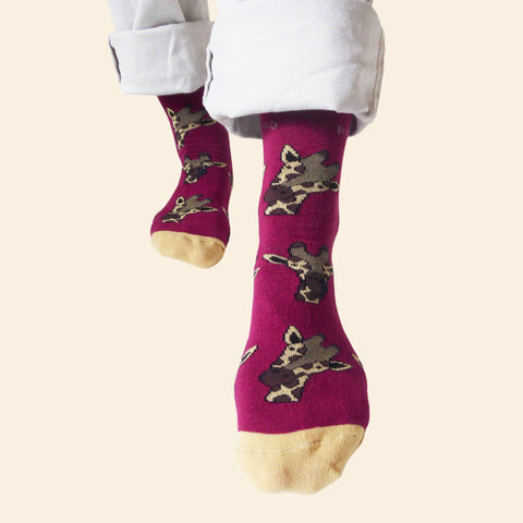 Giraffe Bamboo Socks - Sprouts of Bristol