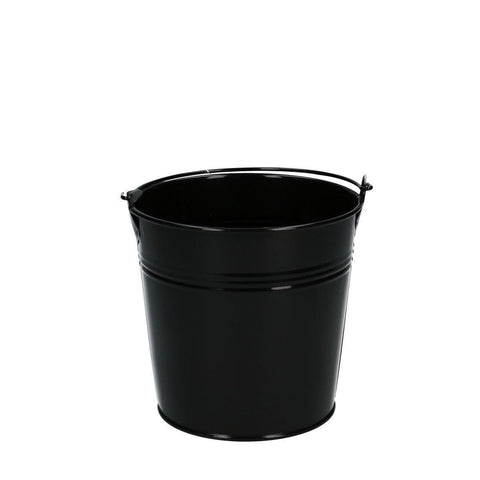 Gloss Black Zinc Basic Bucket Pot - Sprouts of Bristol