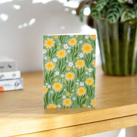 Green Wildflowers Greetings Card - Sprouts of Bristol