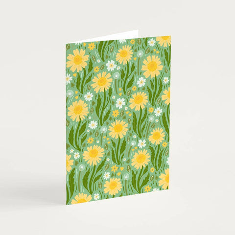 Green Wildflowers Greetings Card - Sprouts of Bristol