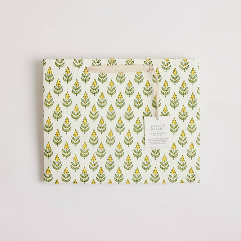 Hand Block Printed Gift Bags - Sunshine - Sprouts of Bristol
