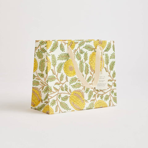 Hand Block Printed Gift Bags - Sunshine - Sprouts of Bristol