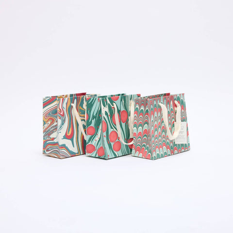 Hand Marbled Gift Bags - Christmas Splendour - Sprouts of Bristol