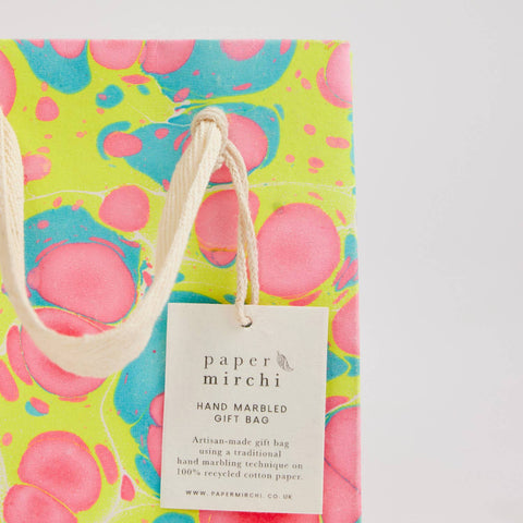 Hand Marbled Gift Bags - Neon - Sprouts of Bristol