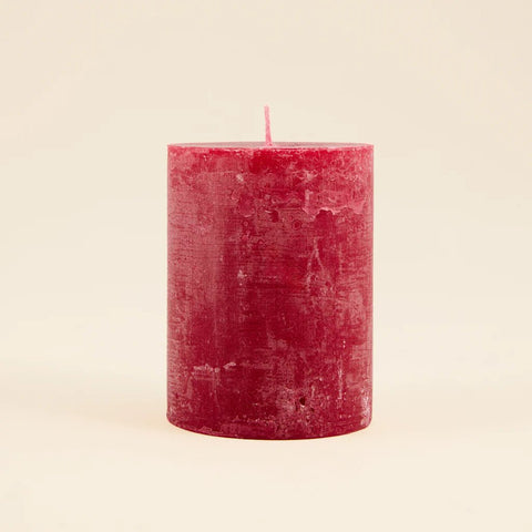 Hawthorn & Berries Fragranced Coloured Pillar - Sprouts of Bristol