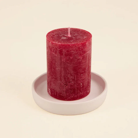 Hawthorn & Berries Fragranced Coloured Pillar - Sprouts of Bristol