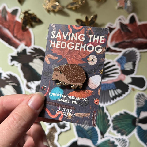 Hedgehog Enamel Pin - Sprouts of Bristol