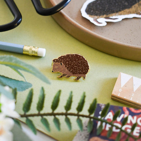 Hedgehog Enamel Pin – Designed by Ferne Creative - Sprouts of Bristol