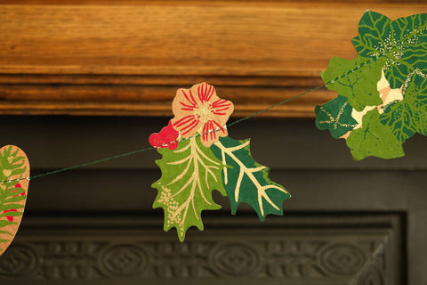 Holly and Ivy Sewn Garland - Sprouts of Bristol
