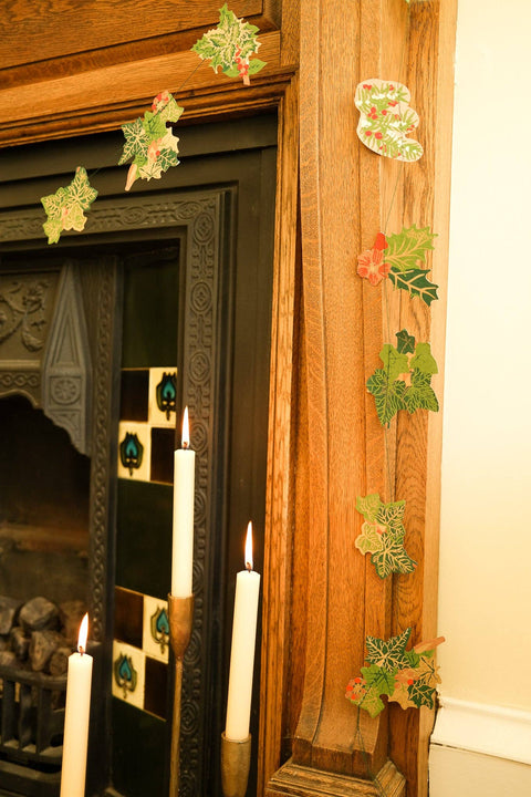 Holly and Ivy Sewn Garland - Sprouts of Bristol
