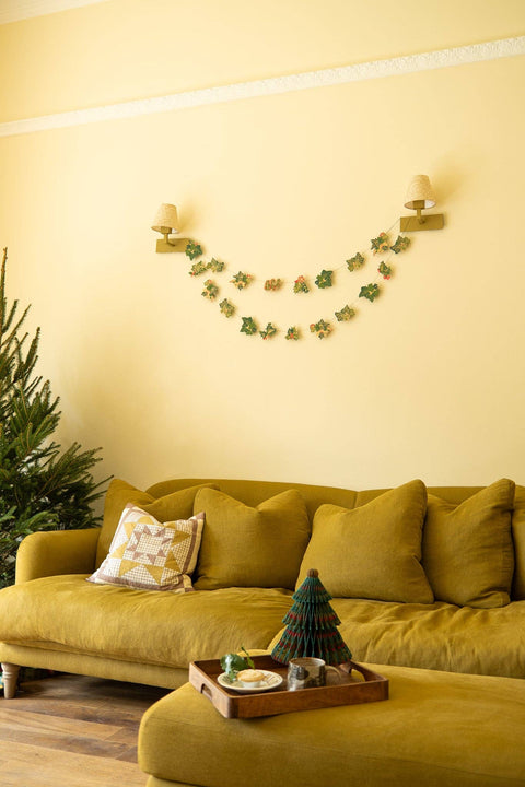 Holly and Ivy Sewn Garland - Sprouts of Bristol