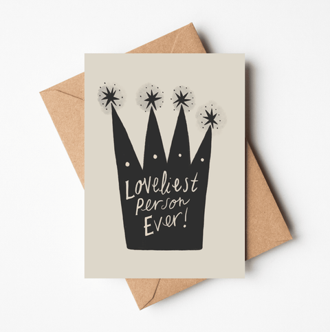 'Loveliest Person Ever!' Thank You Greetings Card - Sprouts of Bristol