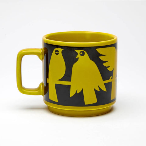 Magpie x Hornsea Mug – Chartreuse Birds - Sprouts of Bristol