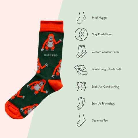 Orangutan Bamboo Socks - Sprouts of Bristol