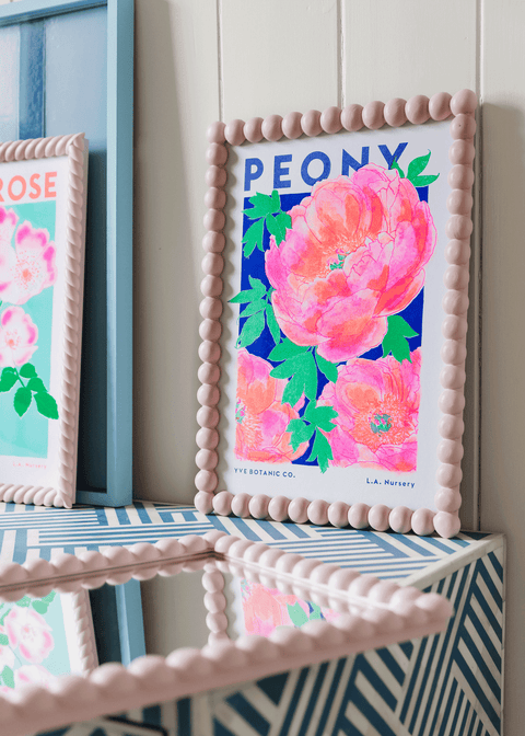 Peony Flower Risograph Print - Sprouts of Bristol