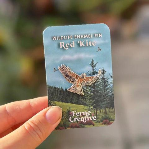 Red Kite Enamel Pin – Designed by Ferne Creative - Sprouts of Bristol