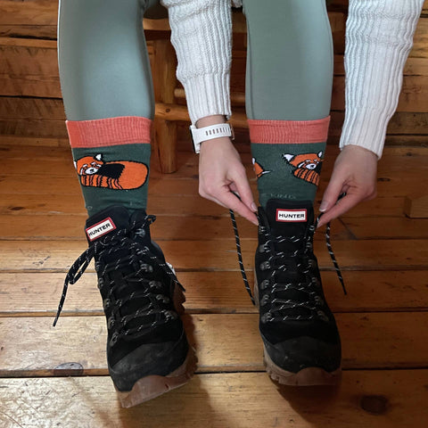 Red Panda Bamboo Socks - Sprouts of Bristol