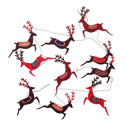 Reindeers Sewn Garland - Sprouts of Bristol