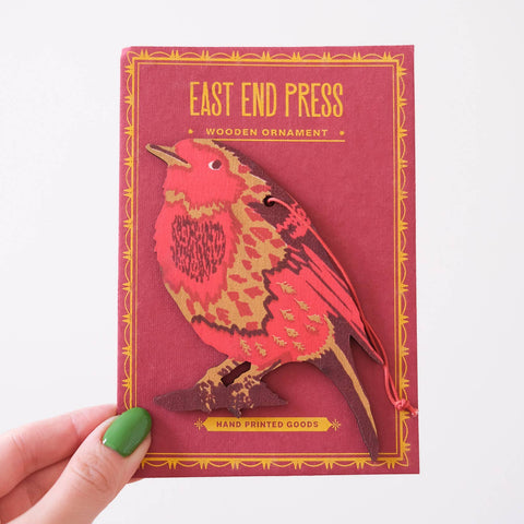 Robin Wooden Ornament - Sprouts of Bristol