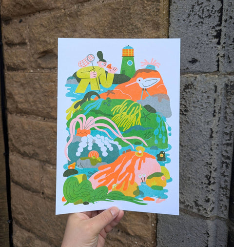 Rockpool A4 Risograph Print - Sprouts of Bristol