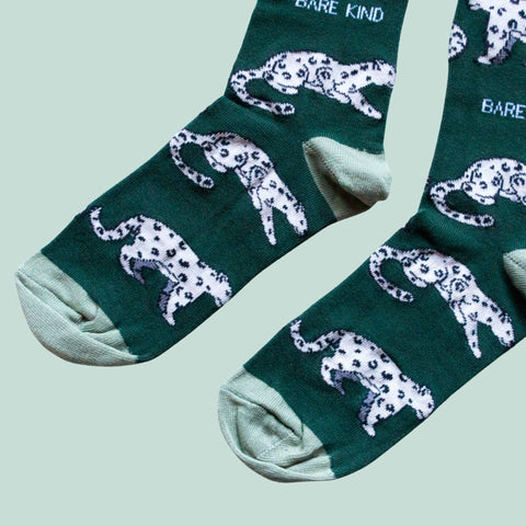 Snow Leopard Bamboo Socks - Sprouts of Bristol