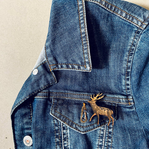 Stag Mini Pin Brooch - Sprouts of Bristol