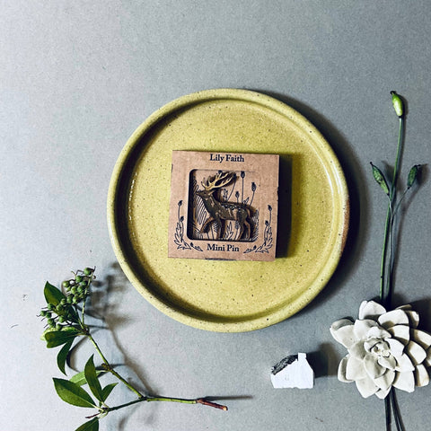 Stag Mini Pin Brooch - Sprouts of Bristol