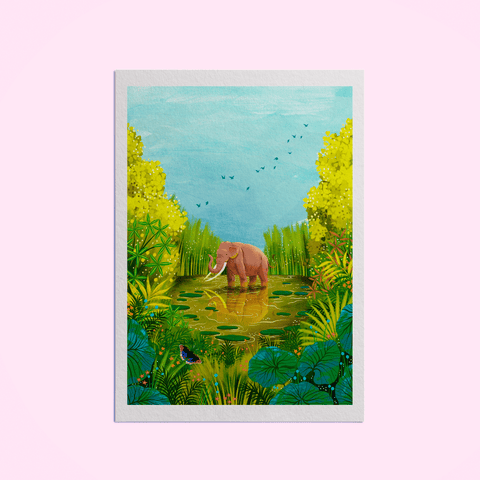 Sumatran Elephant Giclee Art Print - Sprouts of Bristol