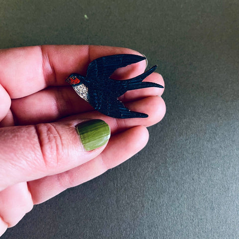 Swallow Mini pin Brooch - Sprouts of Bristol