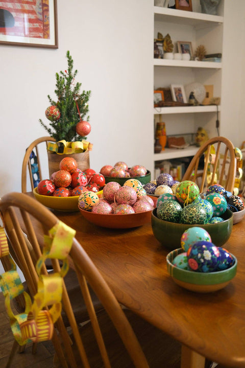 Turquoise Flowers Bauble - Sprouts of Bristol