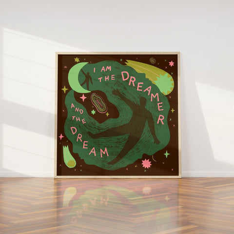 Dreamer Art Print, Dreamy Spiritual Illustrated Wall Art - Sprouts of Bristol