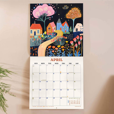 2026 Wall Calendar | Folk Art Plantscapes - Sprouts of Bristol