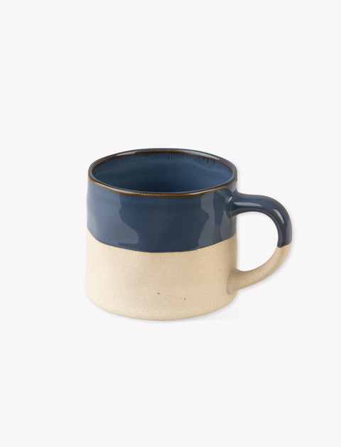 Bladon Half Glazed Mug – Steel Blue Stoneware