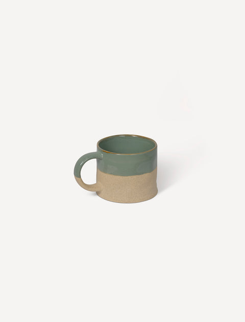 Bladon Half Glazed Mug – Rosemary Green Stoneware