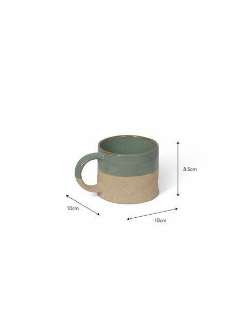 Bladon Half Glazed Mug – Rosemary Green Stoneware