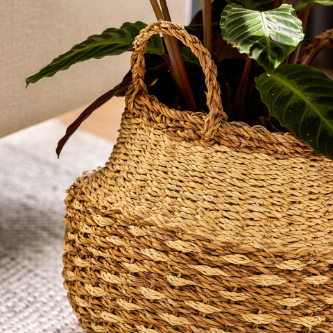 Kingsmead Belly Basket Pot in Seagrass