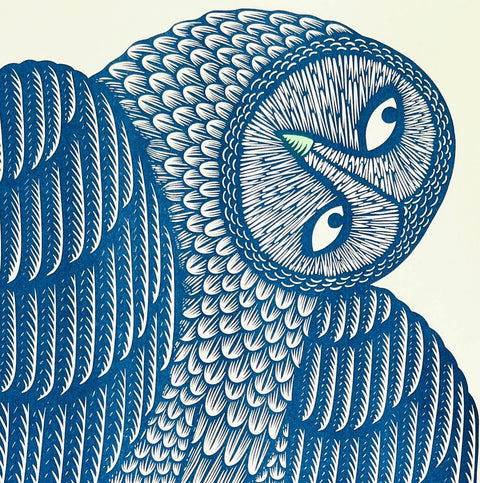 'A Wing and A Prayer' Owl Riso Art Print - Sprouts of Bristol