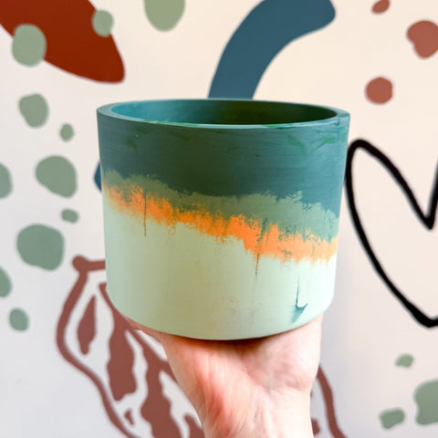 Amazon Green Jesmonite Pot [Beneath the Canopy RHS Collab] - Sprouts of Bristol